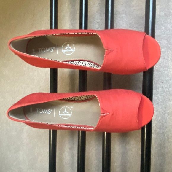TOMS Women Michelle Peep Toe Wedge Sandals - NEW NWOB - Picture 2 of 10